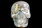 Polished Banded Agate Skull #108351-3